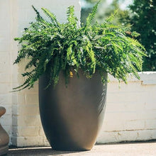 TITAN GREAT OUTDOORS Ash & Ember 22" Laurel Charcoal Planter, Lightweight Fiberstone Composite with Weather-Resistant Finish, Modern Planter Pot for Indoor and Outdoor Plants