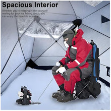 Outdoor Sauna Tent for 3-5 People, Insulated Ice Fishing Tent, Heat Insulating and Windproof, Portable Ice Fishing Shanty Ice House for Home Garden, Camping, Other Locations BlackSauna-2.1m