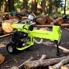 Fabsmurd Log Splitter Portable 20 Ton, Wood Splitter with 7HP Gas Engine, Auto Return, Horizontal Full Beam, Steel Wedge for Firewood, 2-Stage Hydraulic Pump, Easy Transport Wheelsn (Green)