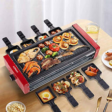 Barbecue Desk Tabletop Grill 1500w Fast Heating Non-stick Coating Bakeware Grilling Net and 8 Hand Held Bakeware Double Layer Indoor Smokeless Grill Suitable for Parties and Family Gatherings Tabletop