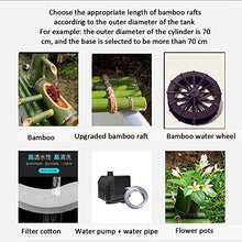 Relaxing Tabletop Waterfall Fountain, Handcrafted Bamboo Water Fountain with Water Wheel, Natural Bamboo Decor for Indoor and Outdoor Garden Fountain,35cm