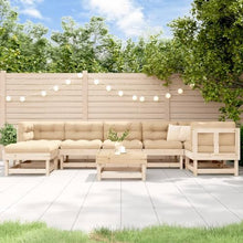 HEFZGDB 8 Piece Patio Lounge Set with Cushions Solid WoodOutdoor Furniture Set Patio Set Patio Furniture setsSuitable for Garden, Patio, Courtyard.