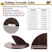 ZDJZMGZ Foldable Round Table Top Extender - 4 to 6.5 ft Collapsible Banquet Table Board, Custom BBQ Table for Garage/Garden/Deck, Red, 4.2 ft Diameter (130 cm)