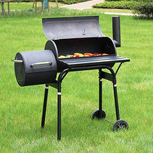 qiuqiu Charcoal Barbecue Grill Smoker Outdoor Garden BBQ Trolley with Wheels and Temperature Gauge for Camping Picnic Party Barbecue Charcoal Portable BBQ Grill Garden
