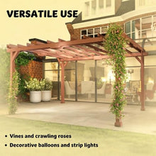 Premium Outdoor Wooden Pergola Kit for Backyard Patio Garden Shade Structure with Natural Cedar Finish