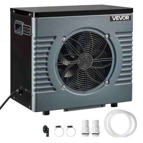 VEVOR 14710 BTU Heat Pump for Above Ground Pool, Electric Pool Heater with Heating & Cooling Dual Mode, Max COP 5.13 Smart Inverter Compressor, Low Noise GFCI Protection for up to 3962 Gal Swimming