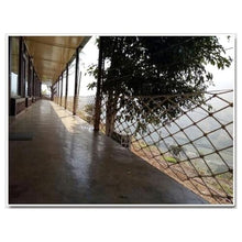 Hemp Rope Net，Heavy Duty Natural Jute Rope Safety Net Balcony Stairs Garden Protection Net Ceiling Hanging Bridge Decorative Rope Net ，Rope Thickness 10mm Mesh 10cm(Size:8x12m)