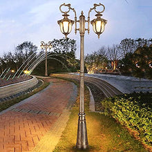 UBNMIUBV Lamp Post Lights Outdoorretro Outdoor Lighting European N Villa Community Pillar Post Lamps E27 Waterproof Landscape Lantern Lawn High 2-Lights Pole Column,70 * 210Cm,70 * 185CM