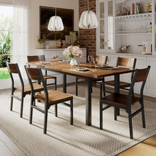 FURUIM2024M Dining Table Dining Table & Chairs Set for 4-8 Extendable Kitchen Table Dining Room Table with Metal Frame MDF Board Table and Chairs Dining(Black)
