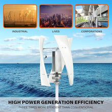 ToayNia 3 Blade Wind Turbine Generator Kit,Portable Vertical Helix Wind Power Turbine Generator,Vertical Wind Turbine Generator,for Home, Boats, Street Lighting 5000W-12V