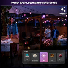 Philips Hue Festavia Globe Outdoor String Lights, 32 Bulbs, 91ft