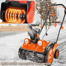 UWYTGF 2200W Electric Snow Plow, Electric Push Snow Shovel with Led Headlights and 180° Chute Rotation, Cleaning Width 45.7Cm and Cleaning Height 25.4Cm, 7.6M Snow Throwing Distance,