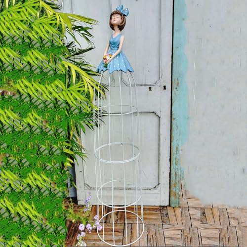 Metal Iron Garden Bracket, Heavy Duty Strong Plant Cage for Roses, Climbing Plants Support Structure Garden Decoration (Green-Style 3