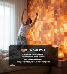 50 Himalayan Salt Tiles Wholesale-Pack (8×4×1″) Pink Salt Bricks for Wall Panels, Sauna, Grill Cooking & Home Décor (Blocks & Bricks Bundle)