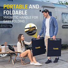 Fanttik 100W Portable Solar Panel, 23% High Efficiency Mono Foldable Solar Panel for Power Station with Adjustable Kickstand, Off Grid System for Camping, Road Trip, Emergency Black