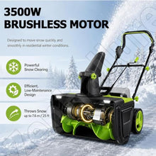 Cordless Snow Shovel,Snow Removal Depth: 25cm 4batteries