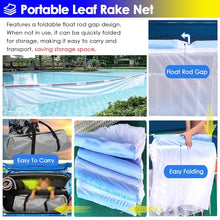 Replacement Pool Skimmer Net - Leaf Rake Netting for Outdoor Pools, Large Area Pool Cleaning Net with Fine Mesh Net Catcher 27.5" Deep, Oil and Grease Remover, Hair and Debris Removal(Width 10m)