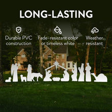 Outdoor Nativity Store Complete Nativity Scene - 12 Weatherproof Nativity Set Figures for Outdoor Christmas Decoration - Easy to Assemble & Store - Large, Colorful