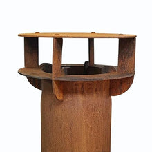 RB73 Fennek Wood Burning Outdoor Fireplace, 3mm CorTen Steel, Heat-Resistant Glass, Two Sizes to complement Any Outdoor Living Area. (50)