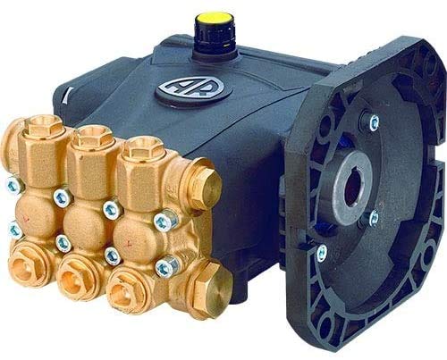 Annovi Reverberi RCA3G25E-F8 5/8” Hollow Shaft Replacement Commercial Pump. 2500 PSI, 3 GPM, 170 Bar, 1750 RPM, Brass Head, E Version Style Pressure Washer Pump, Aluminum Connection Rods.
