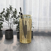 Metal Umbrella Stand Freestanding Long/Short Cane Holder-Gold