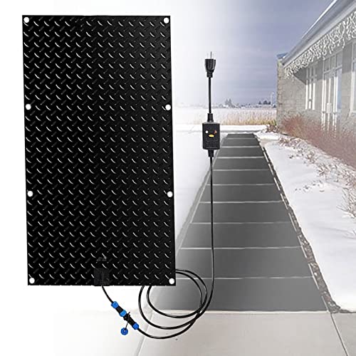 Snow Melting Mat, Snow Melting Mats for Stairs, Heated Outdoor Mats, Non-Slip Snow Melting Mats for Winter Snow Removal, Outdoor W/5ft Power Cord,10 * 48in(25.4 * 121.9cm)