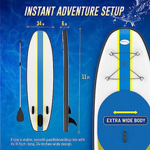 Blue Water Toys Portable Inflatable Stand Up Paddle Board Kit Turquoise/Yellow