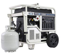 Pulsar PG15KVTWB 15,000W Dual Fuel Portable Generator, Gas or Propane, 713cc V-Twin Engine, Electric Start, 120V/240V, 50A Outlet