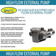 EasyPro PCA500 5HP External Pump For Ponds & Water Features