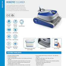 Robotic Pool Cleaner, Automatic Robotic Pool Vacuum Cleaner with Large Capacity Filter Basket, Upgraded Battery for Long Life, Ideal for Pools Up to 50 Feet