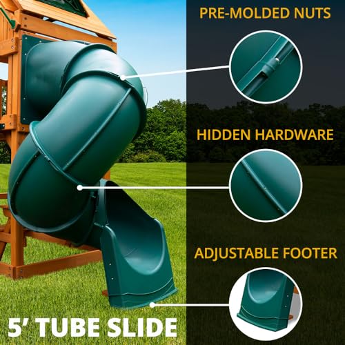 Swing-N-Slide 5ft Turbo Tube Slide Green