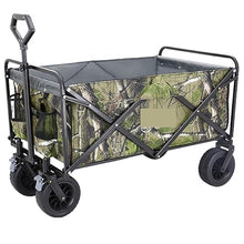 BIOMICE Collapsible Wagon Outdoor Folding Utility Wagon Garden Trolley Folding Push Cart with Brake Portable Rolling Beach Outdoor Cart Garden Cart