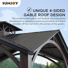 Sunjoy 12.5x12.5 ft. Hardtop Gazebo Aluminum & Galvanized Steel Black
