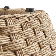 Kobalt Beige Rattan Round Outdoor Side table with Sintered Stone Table Top