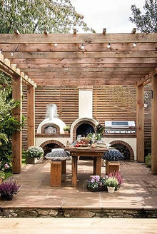 Vera Pizza Ovens Capolavoro OP82 - Wood Burning Oven with Mushroom Granite Mosaic Tiles