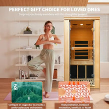 ToTibuy Far Infrared Sauna Canadian Hemlock 1580W Wood Color