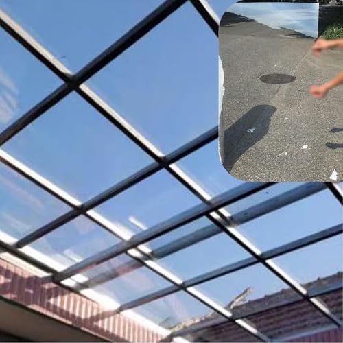 2mm Clear Polycarbonate Sheets,Plastic Roof Panel,Weather-Resistant and Transparent Greenhouse Roofing Sheets,UV Protection Rain Outdoor Awning Covers,Glass Replacement,Easy Cut,0.6/0.8/1/1.2/1.5m(1.5