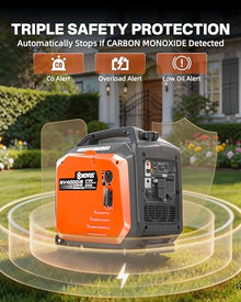 NOVUS 4125W Inverter Generator with Wheels, Portable Gas Powered Generator