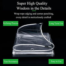 Clear Tarpaulin Outdoor Waterproof Garden Furniture Cover 0.3mm Thick Durable Frost Protection Tarpaulin for Camping Caravan Plant Customizable (Color : Clear, Size : 5x10m) (Clear 3x8m)