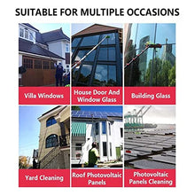 Window Cleaning Rod, Water Supply Retractable Brush with Scraper, Retractable Cleaning Roof Greenhouse, Solar Panels, 3 in 1 Cleaning Tool,3.6 M/11.8 Ft