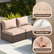 HTERWQEA 7-Piece Outdoor Furniture Set, Patio Sectional Conversation Set for Backyard, Garden, Porch, Balcony, or Poolside Use