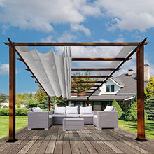 Paragon Outdoor 11'x11' Florence Aluminum Pergola with Retractable Gray Canopy