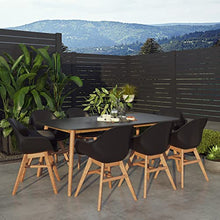 Amazonia Vernon 9-Piece Outdoor Rectangular Dining Table Set Eucalyptus Wood Amazonia