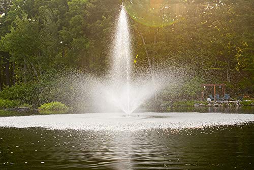 Fawn Lake Fountains Model SF100, 7 Different Patterns, Powerful 1 HP Pump, Energy Efficient, Perfect Pond Fountain for Large Ponds, Standard 110v Power Plug with 100ft of Underwater Power Cable