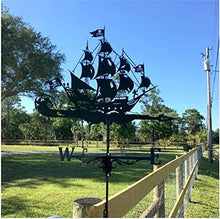 Retro House Weathervane Metal Coating Anti-Corrosion Stainless Steel Garden Weather Vane Garden Indicating Wind Direction – Ship