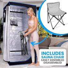 Etsuosy Portable Steam Sauna, Personal Home Spa Room, Steamer, Sweat Tent, Foldable Sauna Chair, Personal Sauna for Home