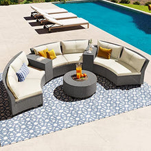 Miscoos 9-Piece Outdoor Patio Sofa Set Off-White