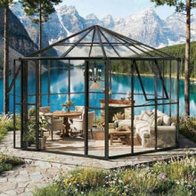 Garvee 12x10x8 FT Greenhouse, Outside Aluminum Polycarbonate Walk-in Kit