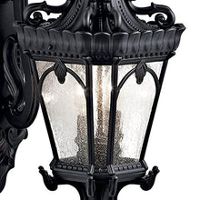 Bailey Street Home 2 Light Outdoor Wall Mount 24 inches Tall by 10 inches Wide-Textured Black Finish Traditional Outdoor Wall XLarge 147-Bel-1044914