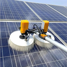 Telescopic Water Solar Panel Cleaning Brush w/Adjustable Brush Head, Electric Pool Cleaning Brush, Fed Solar Panel Cleaning Kit, for Cleaning Cars Trucks Vans Swimming Pool Billboard(11.48")